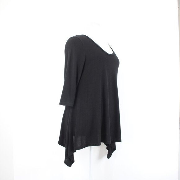 Karen Kane Top $88 Sz 2x Black Asymmetrical Round Neck Polyester Top - Picture 4 of 12
